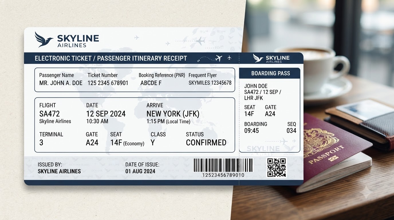 Flight Ticket example